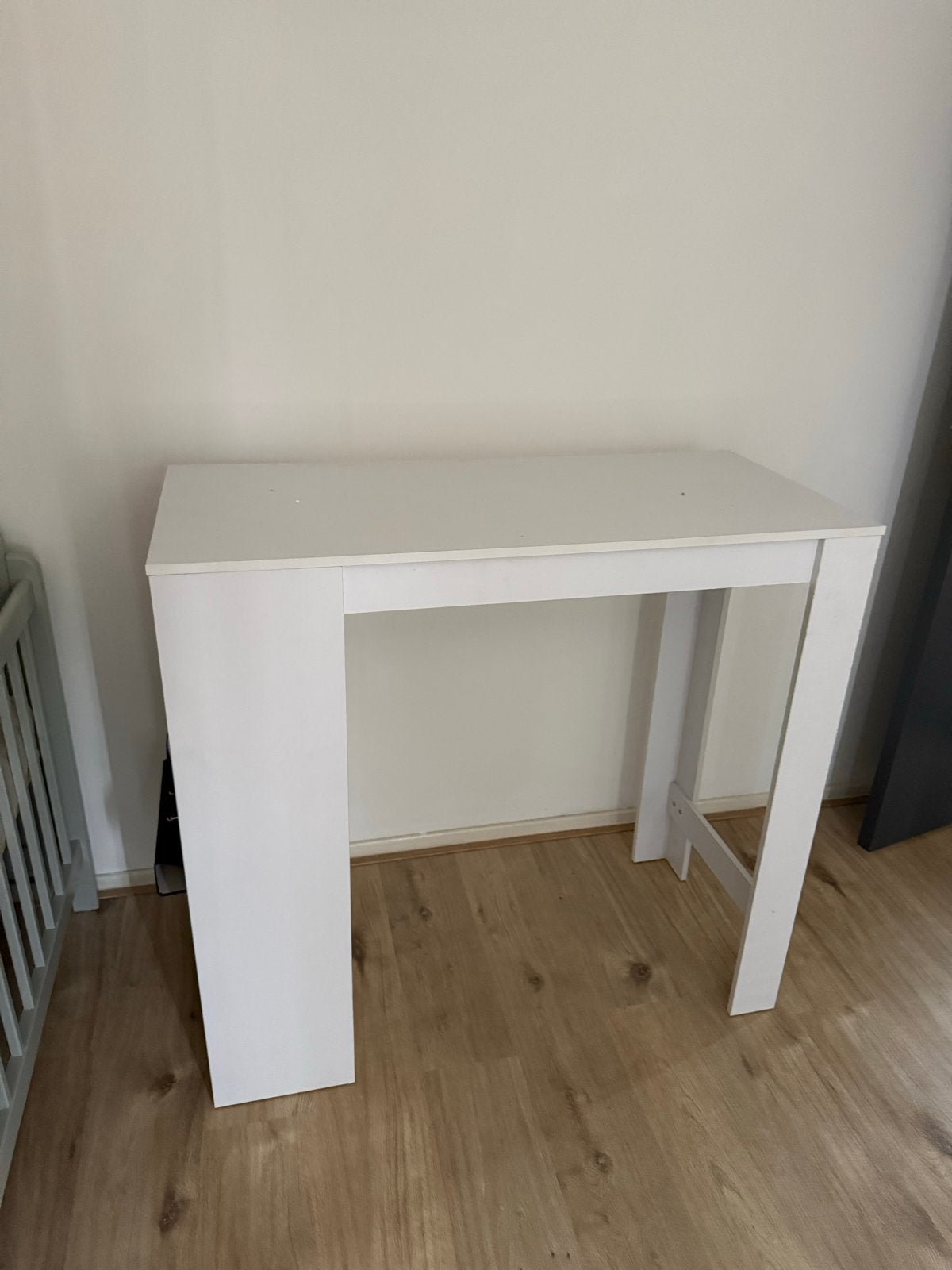 Witte bar tafel met opbergruimte, Ophalen, Gebruikt