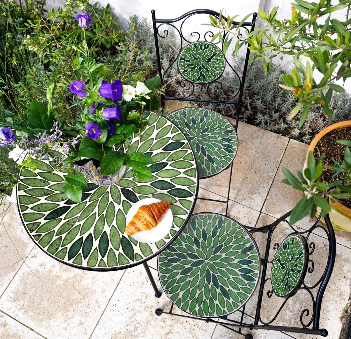 Bistro Set voor balkon of kleine tuin, Tuin en Terras, Ophalen, Gebruikt, Rond, Metaal