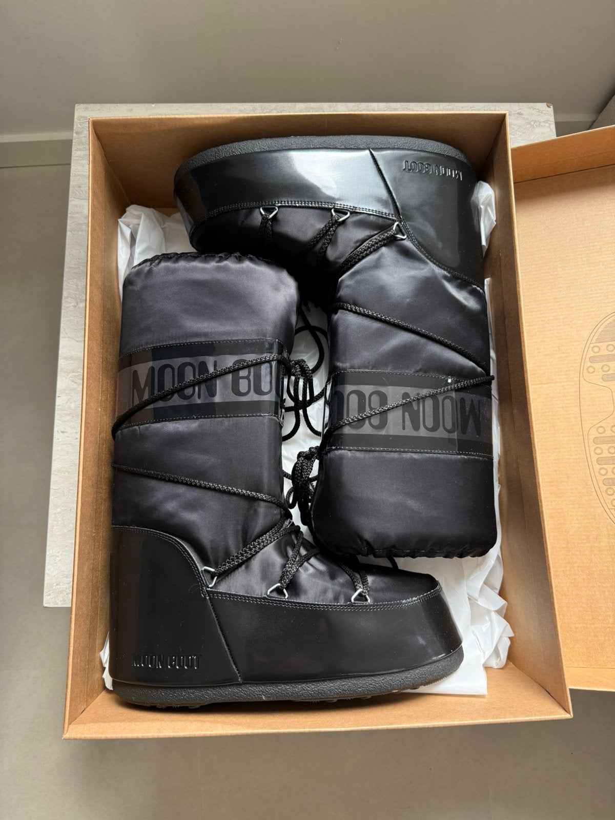Moonboots Icon Glance Black 45-47, Ophalen of Verzenden, Zo goed als nieuw, Overige typen