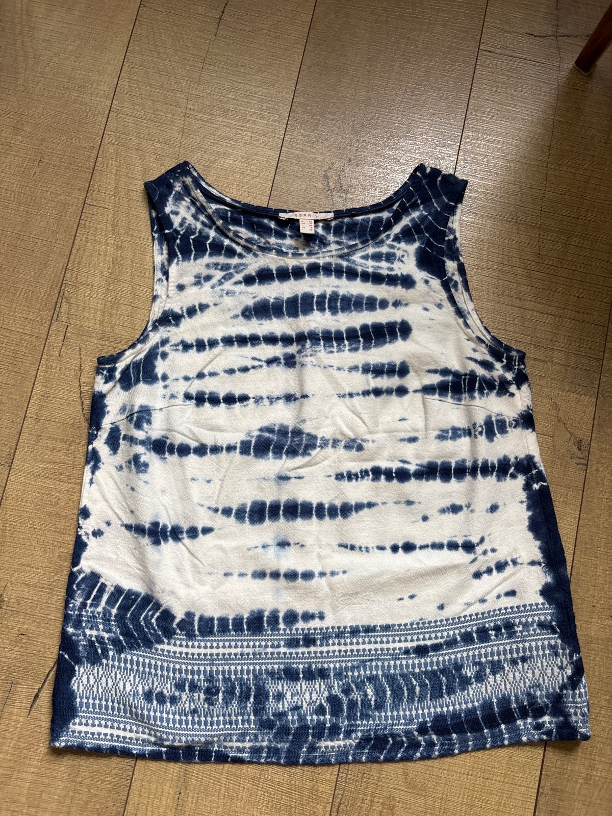 Esprit Katoenen Tie-Dye Top - Maat 36 (S), blauw wit, Kleding | Dames, Zo goed als nieuw, Verzenden, Blauw, Maat 36 (S)