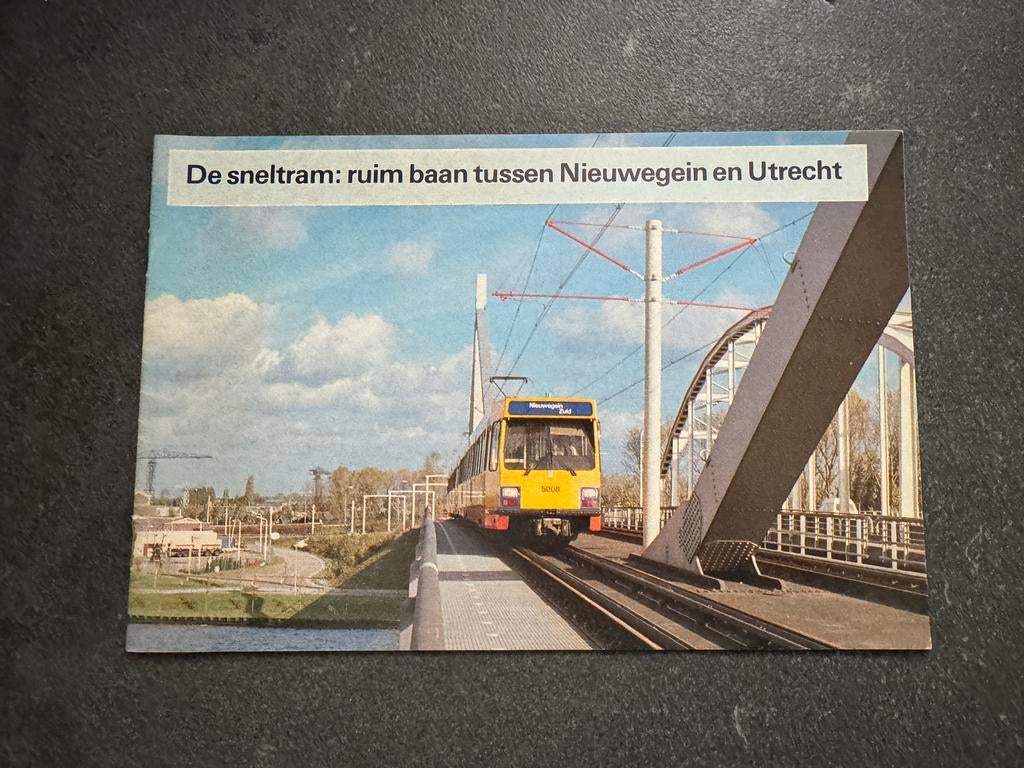 Informatie folder sneltram Utrecht Nieuwegein IJsselstein, Ophalen of Verzenden, Trein, Boek of Tijdschrift