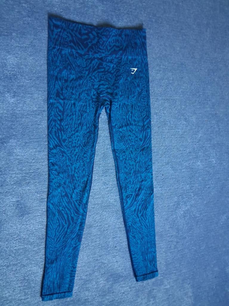 Gymshark broek maat M Nieuw, Legging, Maat 36/38 (S), Blauw, Nieuw