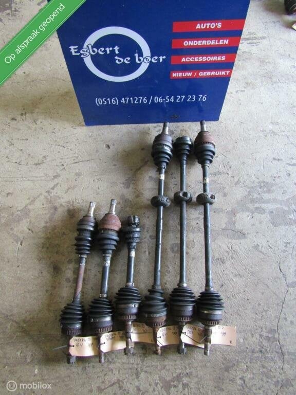 6x Aandrijfas opel vectra b 1600 ,1800/16v  en 2200/16v, Gebruikt, Opel, Ophalen of Verzenden
