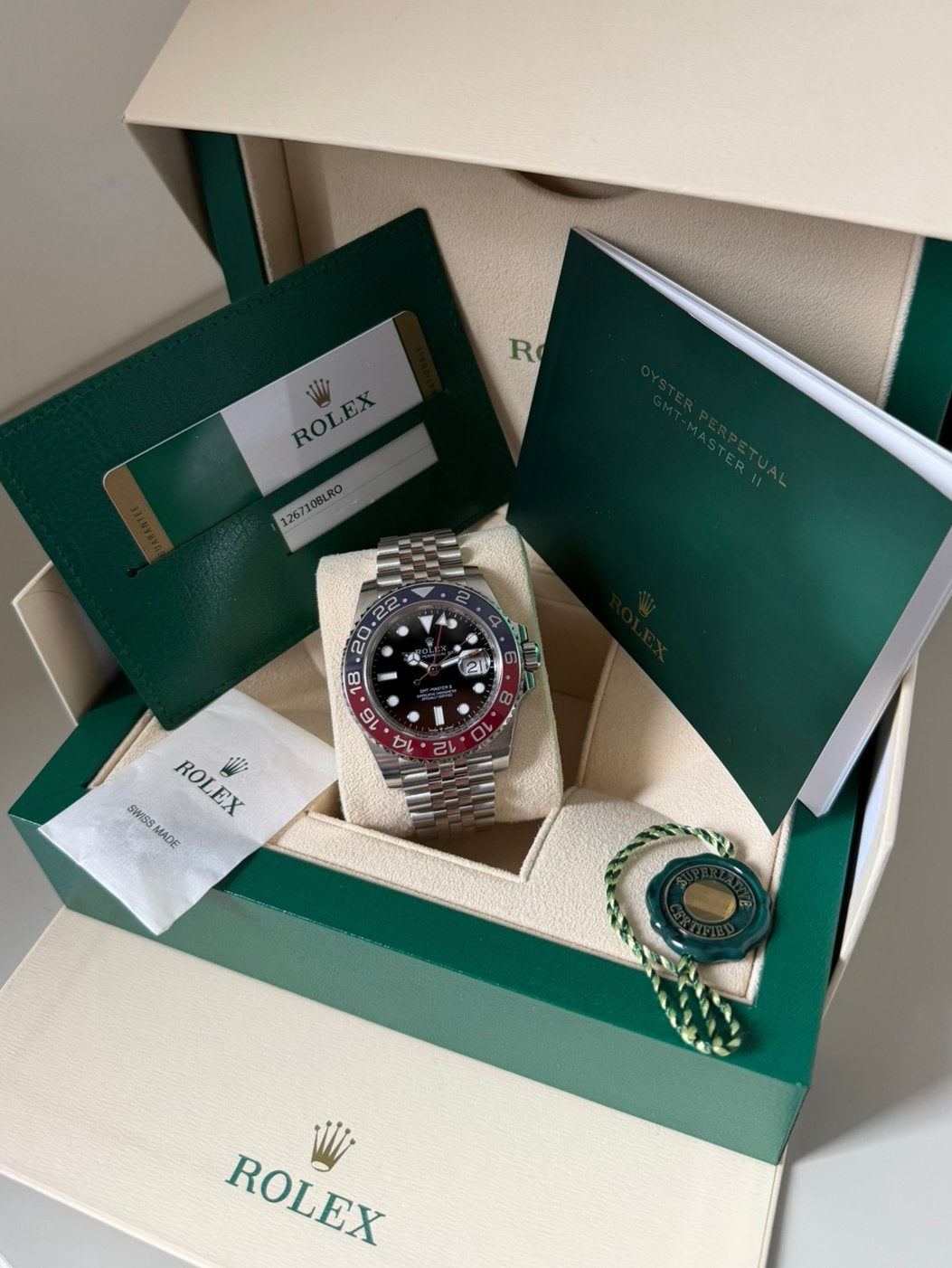 Rolex GMT-Master II ‘Pepsi’ 126710BLRO, Ophalen, Zo goed als nieuw, Staal, Rolex