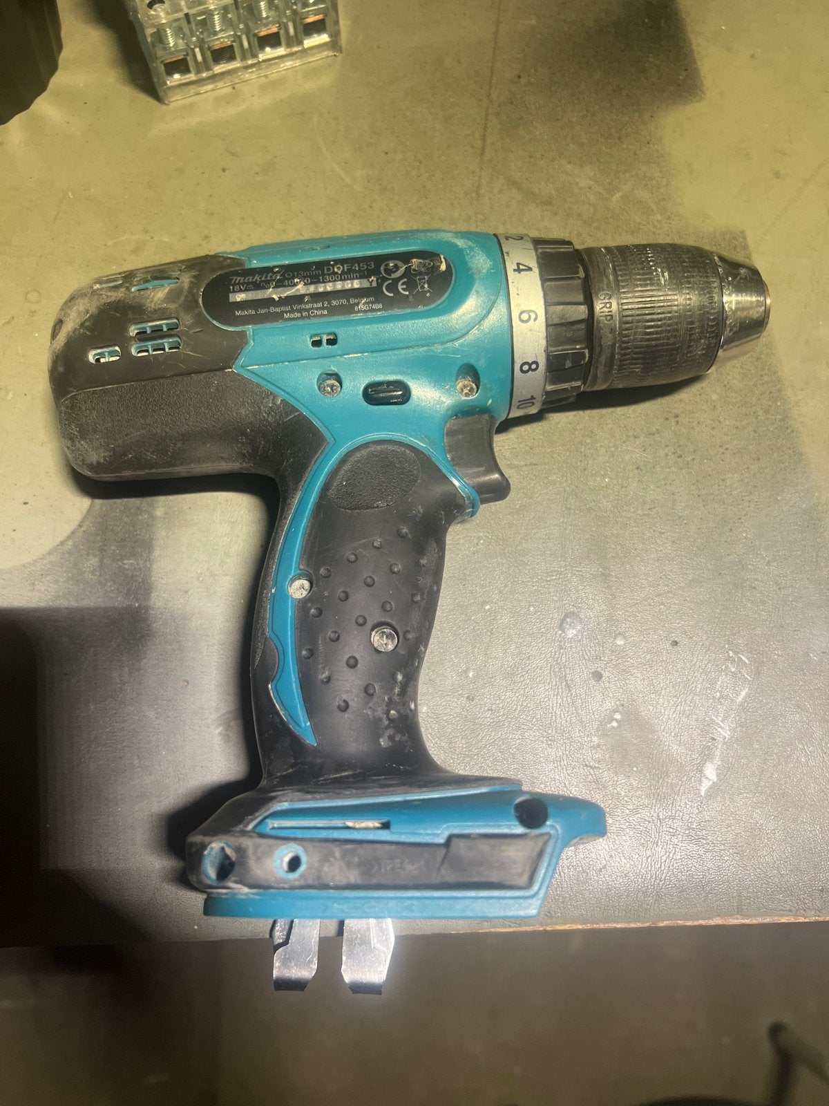 Makita DDF453 Accuboormachine  body, Gebruikt, Variabele snelheid, Ophalen of Verzenden, Boor- en Schroefmachine
