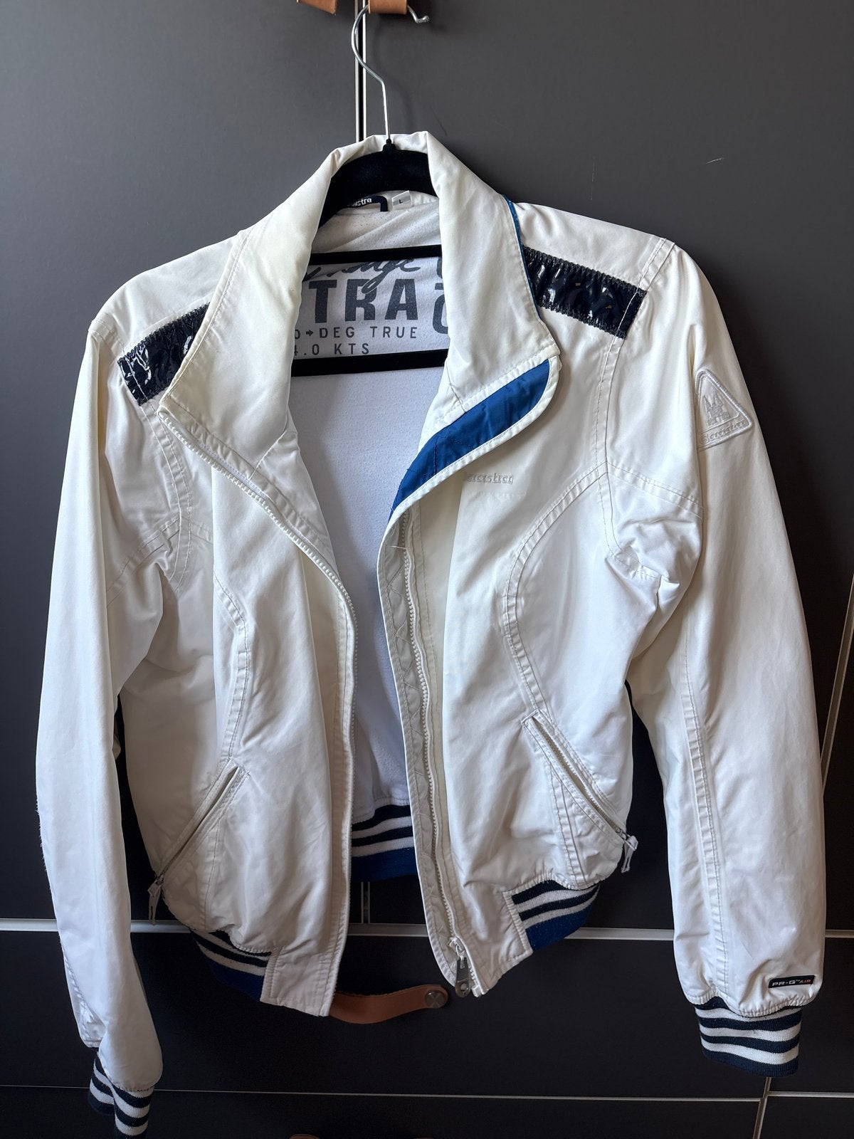 Gaastra Bomberjack Wit/Blauw - Maat L, Ophalen of Verzenden, Gedragen, Maat 42/44 (L), Wit