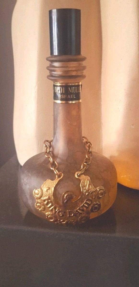 Aftershave King David, uitgebracht in 1974 Judith Muller, Verzamelen, Ophalen of Verzenden, Zo goed als nieuw, Parfumfles, Gevuld