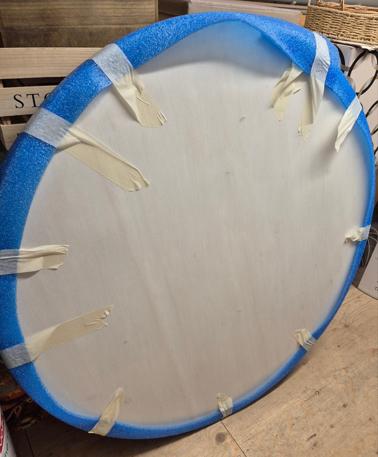 Grenen tafelblad rond - doorsnee 110 cm, Ophalen, Landelijk of scandinavisch, Rond, Nieuw