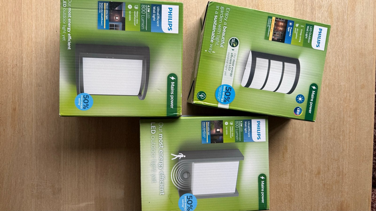 Philips LED buitenwandlampen - UltraEfficiënt, Bewegingssensor, Minder dan 50 watt, Wandlamp, Ophalen of Verzenden