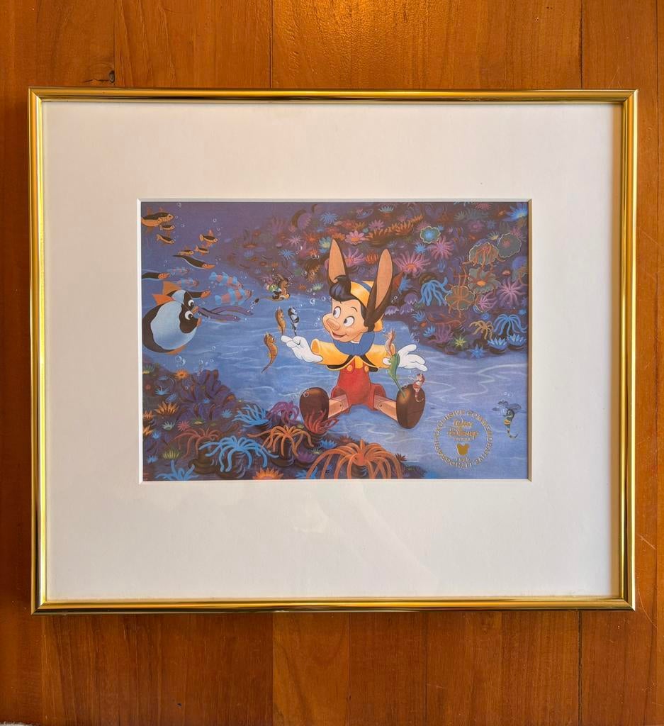 Pinochio litho, walt disney 1995, Antiek en Kunst, Kunst | Litho's en Zeefdrukken, Ophalen of Verzenden