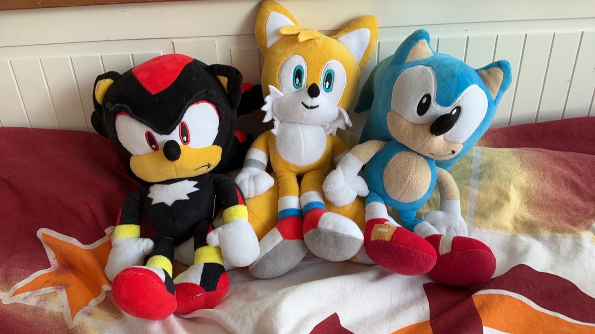 Sonic knuffels 3 stucks, Kinderen en Baby's, Ophalen of Verzenden, Zo goed als nieuw, Overige typen