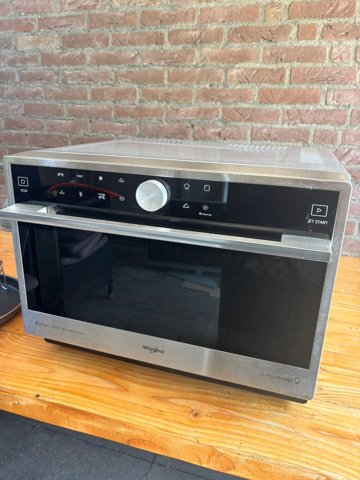 Whirlpool magnetron/crisp oven, Ophalen, Minder dan 45 cm, Whirlpool, Gebruikt