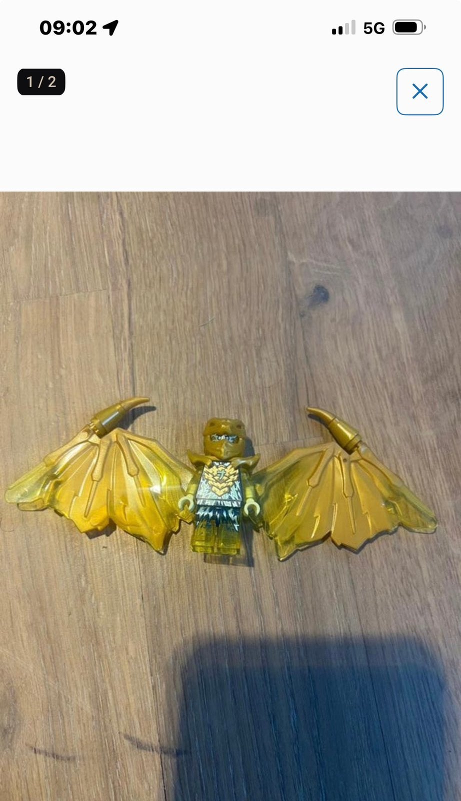 Ninjago crystalized golden dragon jay minifigure, Ophalen of Verzenden, Zo goed als nieuw
