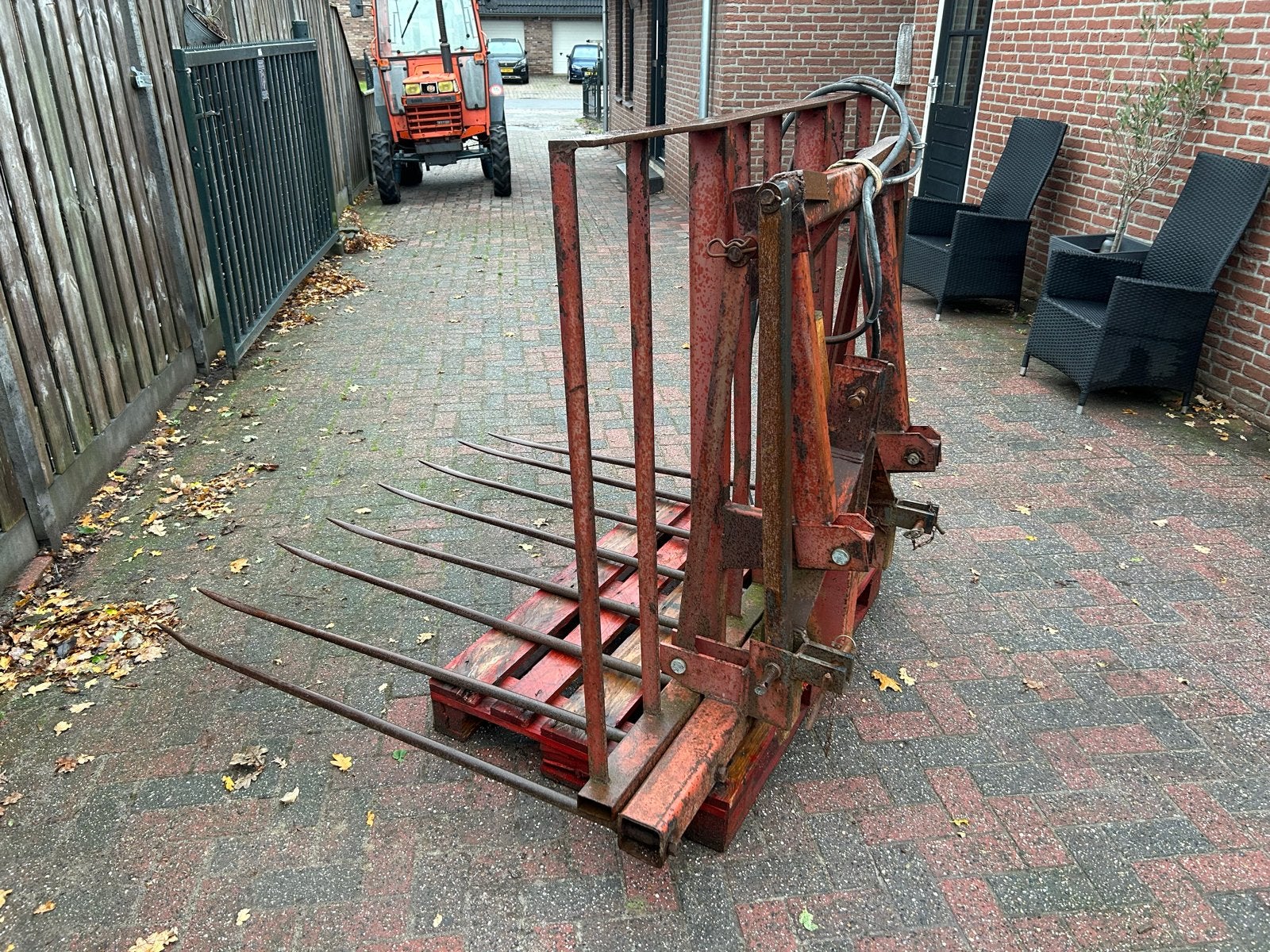 Hydraulische afschuifvork voor balen en kuilvoer, Ophalen, Veehouderij, Voertechniek