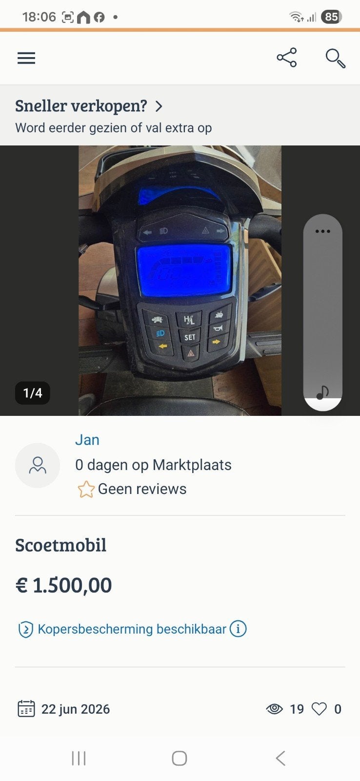 Scoetmobil, Diversen, Brommobielen en Scootmobielen, Ophalen, 46 km of meer, Overige merken, 16 km/u of meer