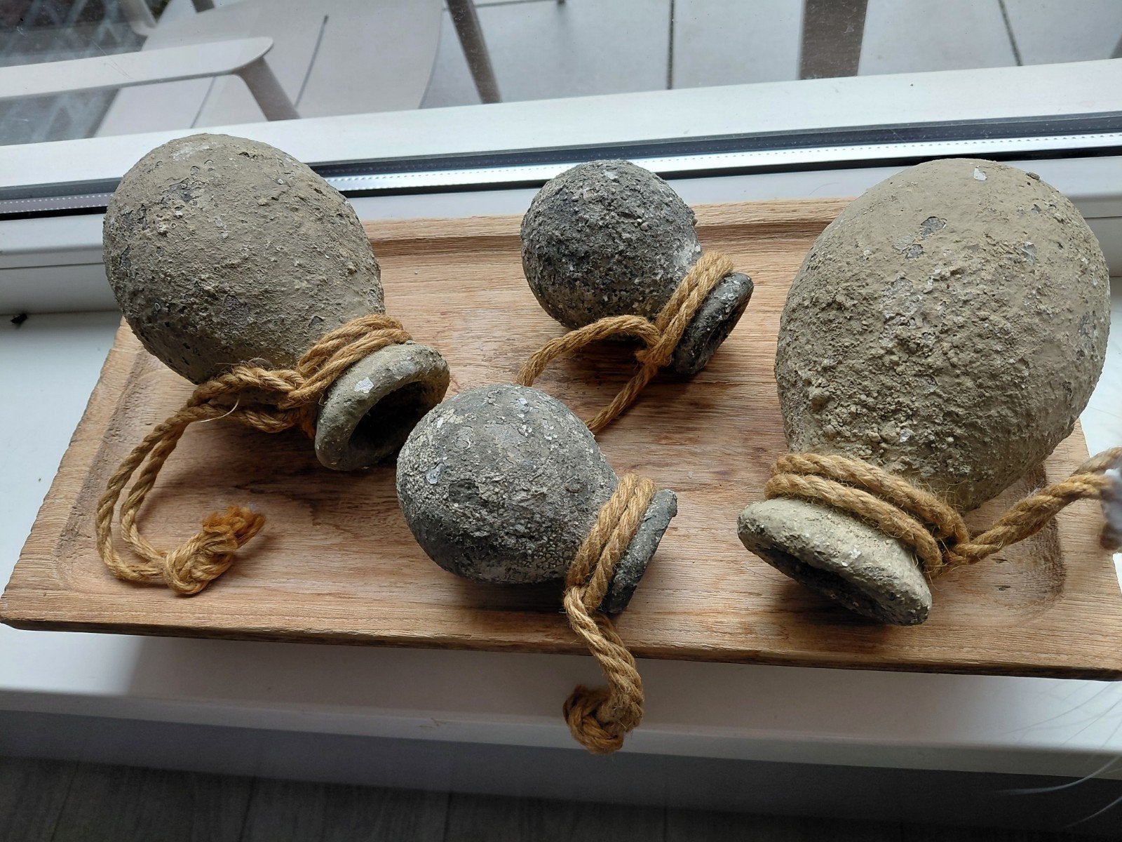 decoratieve stenen kruikjes voor tray, Ophalen of Verzenden, Rechthoekig, Hout