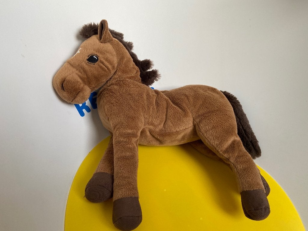 K4653 ikea paard bruin met bles, Ophalen of Verzenden, Zo goed als nieuw, Paard