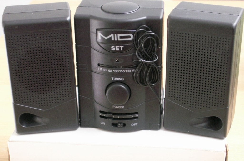 Retro Radio werkt op batterij met twee losse boxjes, Audio, Tv en Foto, Ophalen of Verzenden, Nieuw