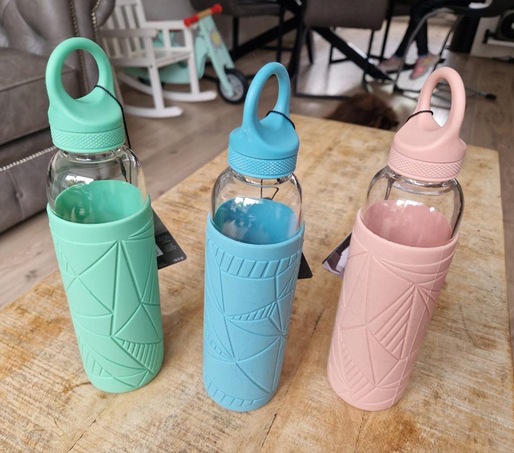 3 stuks Royal VKB Hydration Bottle 2.0 - Glazen Drinkfles, Huis en Inrichting, Nieuw, Ophalen of Verzenden, Meerkleurig, Overige merken