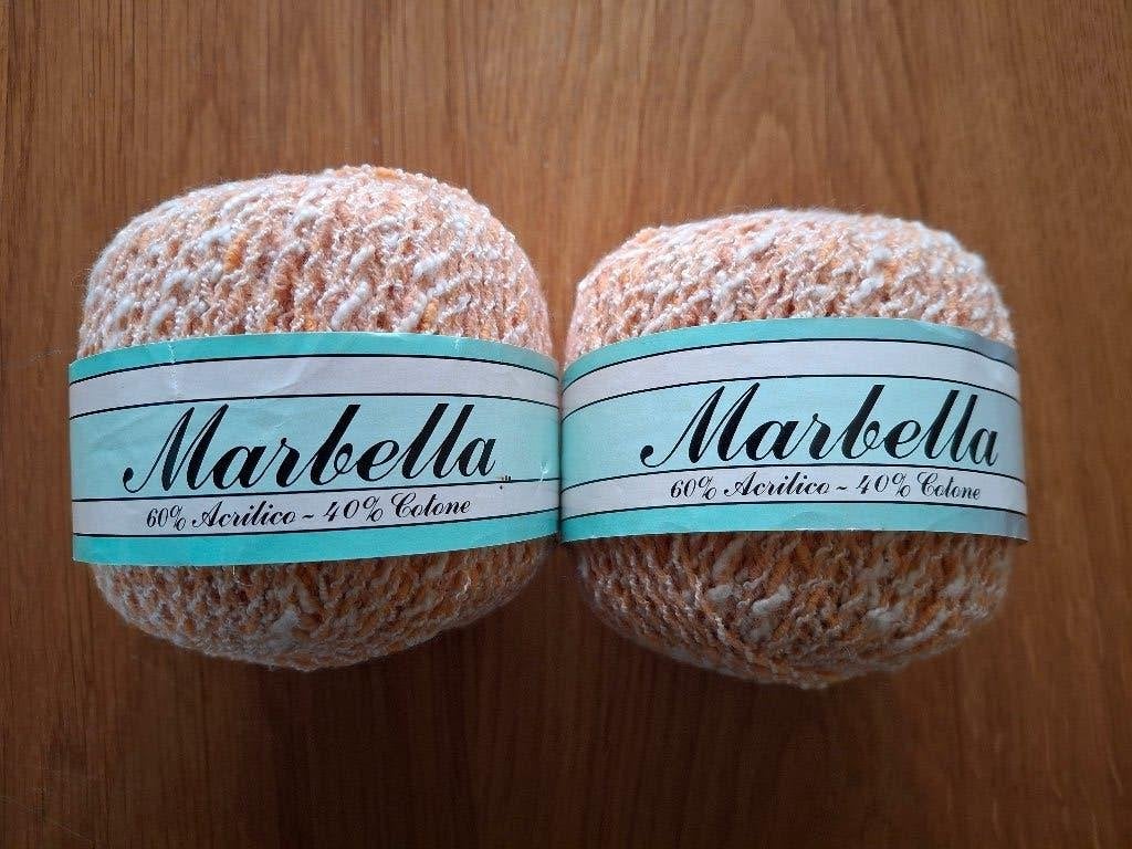 2 bol Marbella pasteloranje/creme, Ophalen of Verzenden, Nieuw, Breien of Haken, Wol of Garen