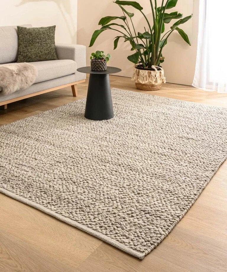Wollen vloerkleed – lichtgrijs 240x340 nieuw, Ophalen of Verzenden, 200 cm of meer, Rechthoekig, Nieuw