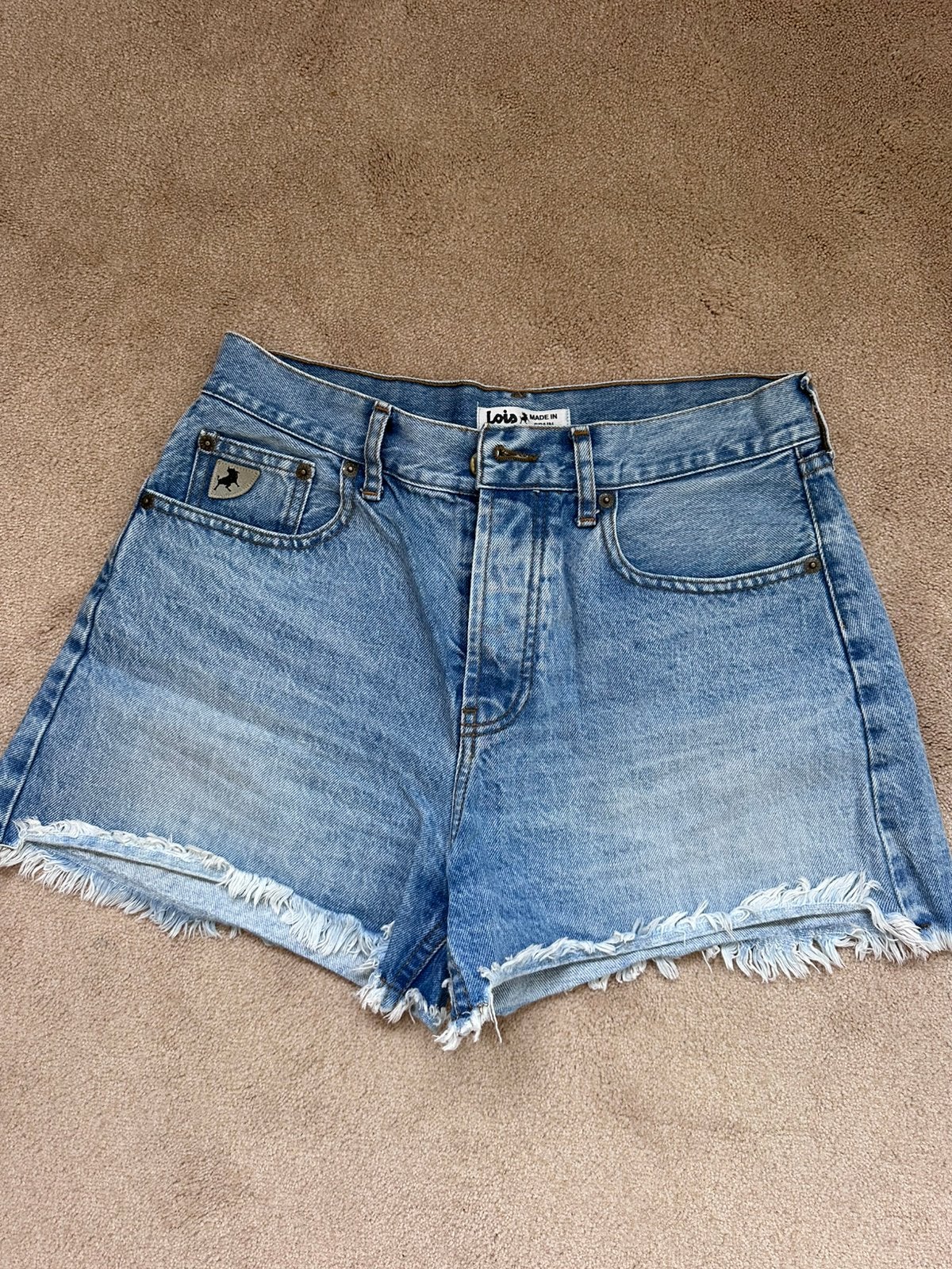 Jeans short Loïs maat 27, Ophalen of Verzenden, Zo goed als nieuw, Blauw, W27 (confectie 34) of kleiner