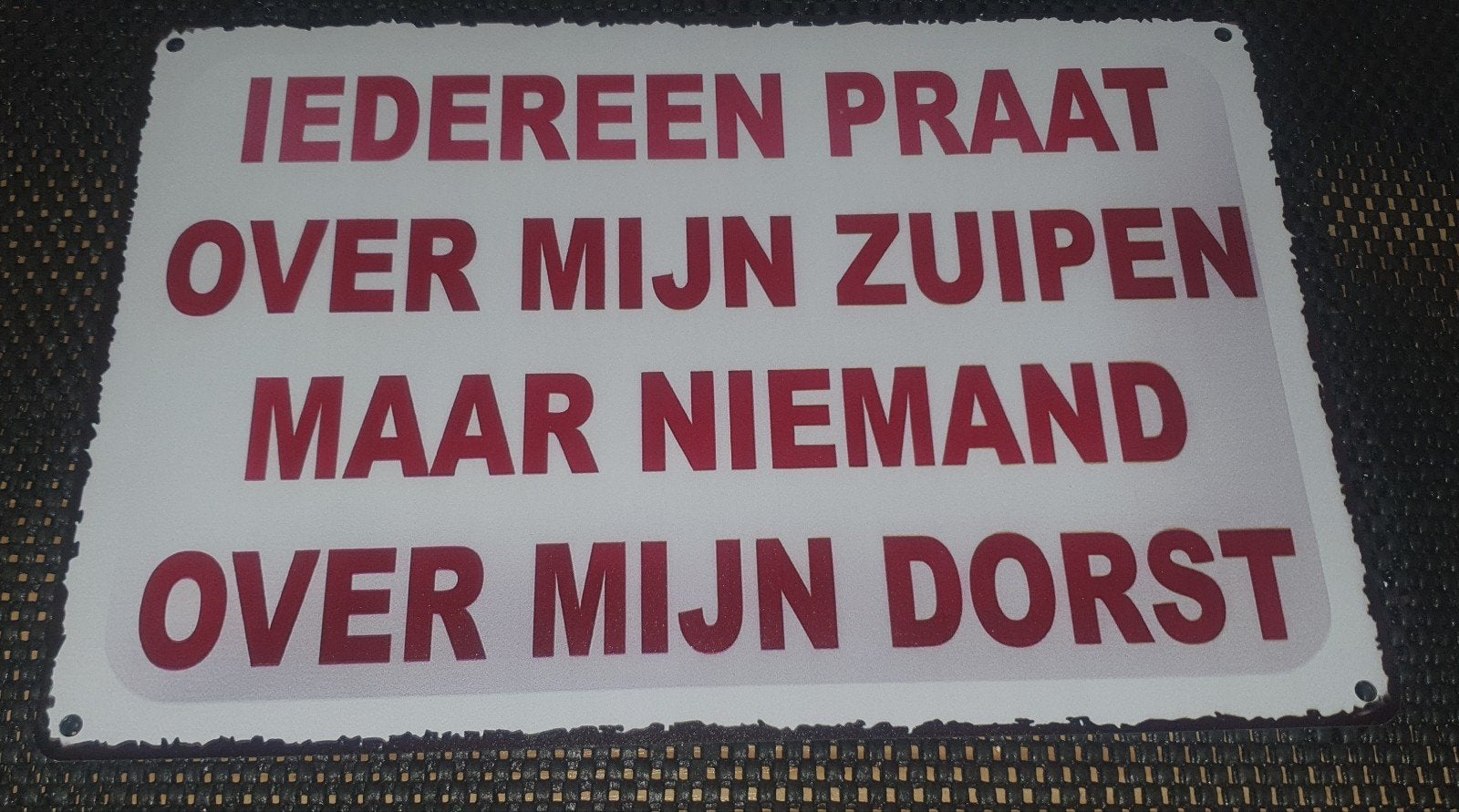 Wandbord voor in de man cave, bar, kroeg of garage., Ophalen of Verzenden, Nieuw