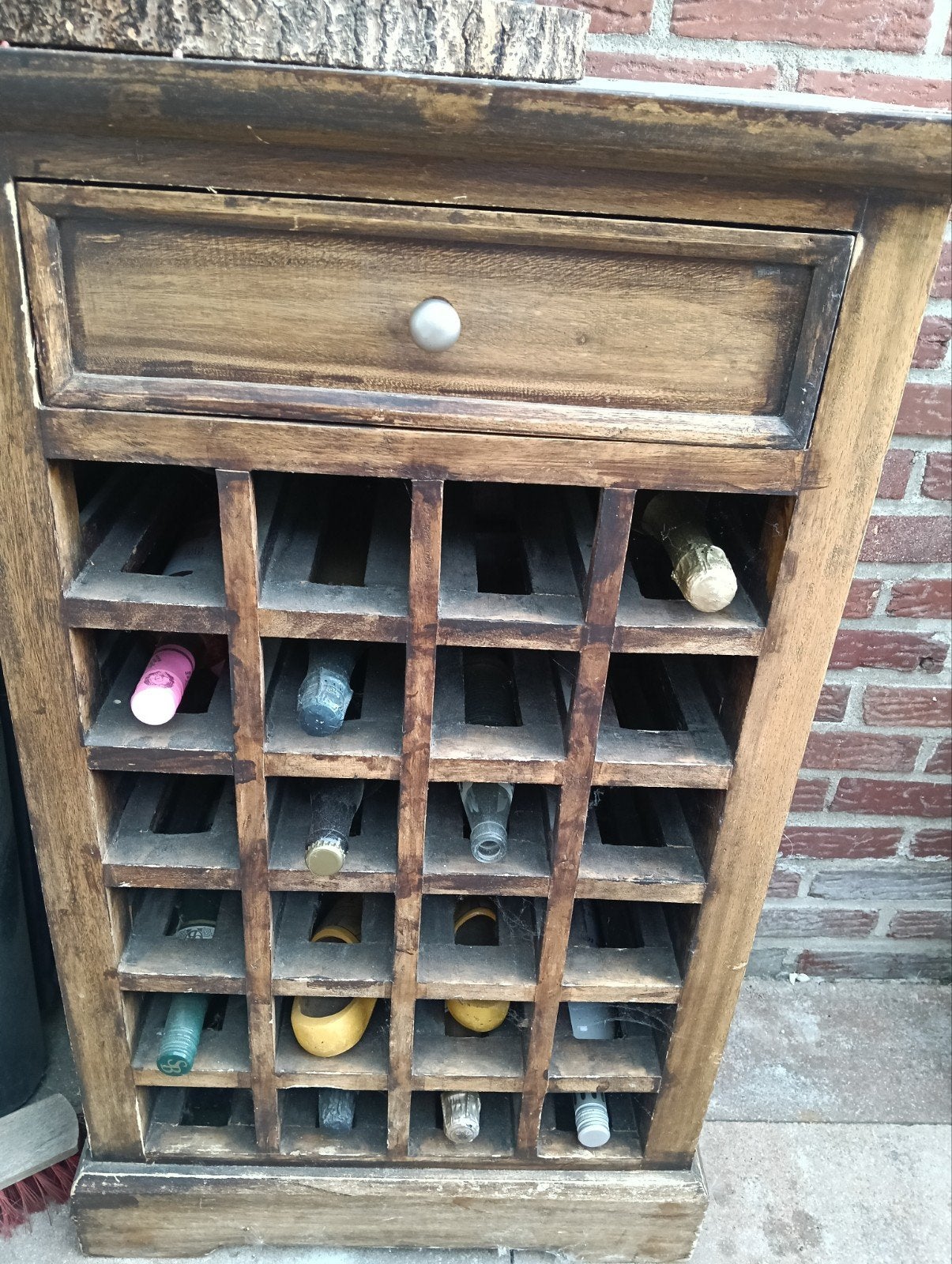 wijnkastje vintage, Ophalen, Gebruikt, Hout, Minder dan 5 flessen
