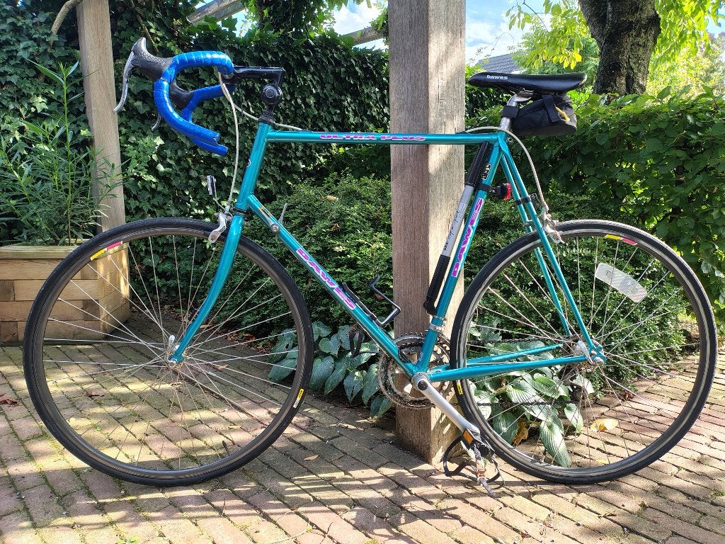Vintage UK Dawes Ultra Plus race-/toerfiets maat 61, Fietsen en Brommers, 28 inch, Gebruikt, 10 tot 15 versnellingen, Velgrem