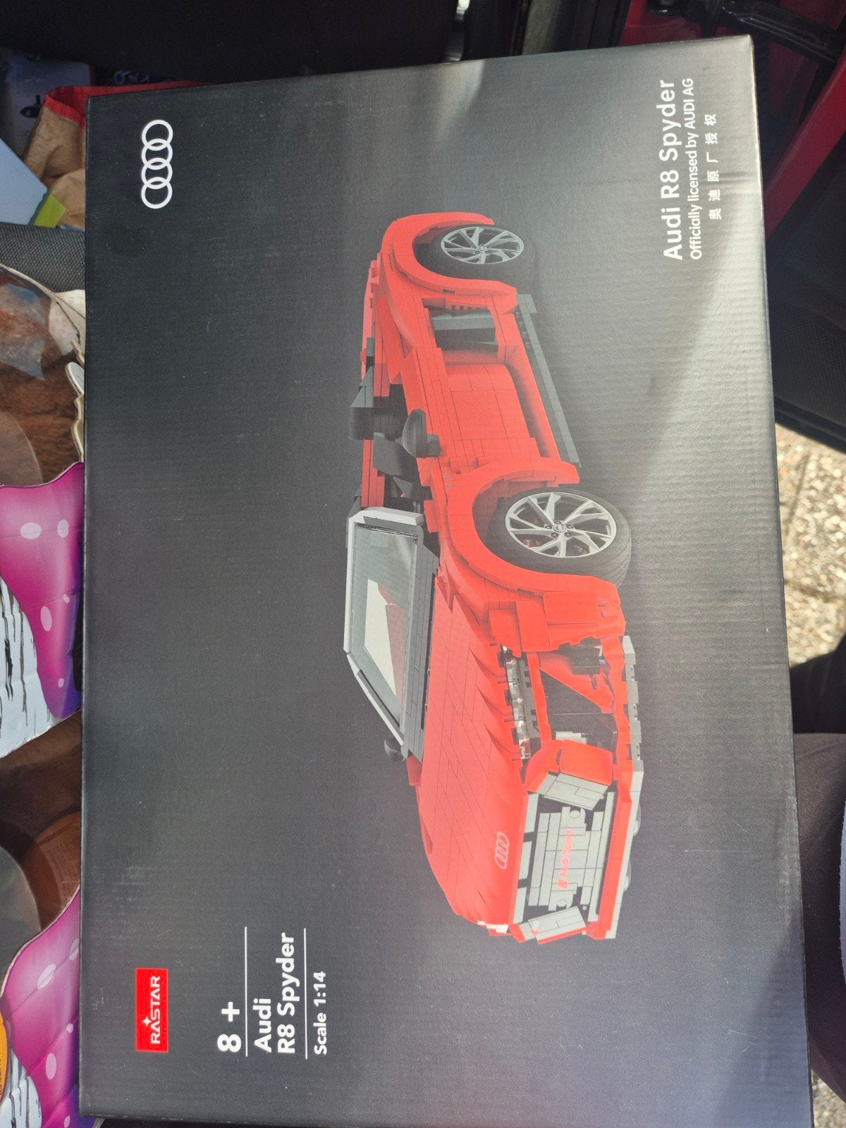 RASTAR Audi R8 Spyder bouwset - Schaal 1:14, Ophalen of Verzenden, Nieuw, Overige merken