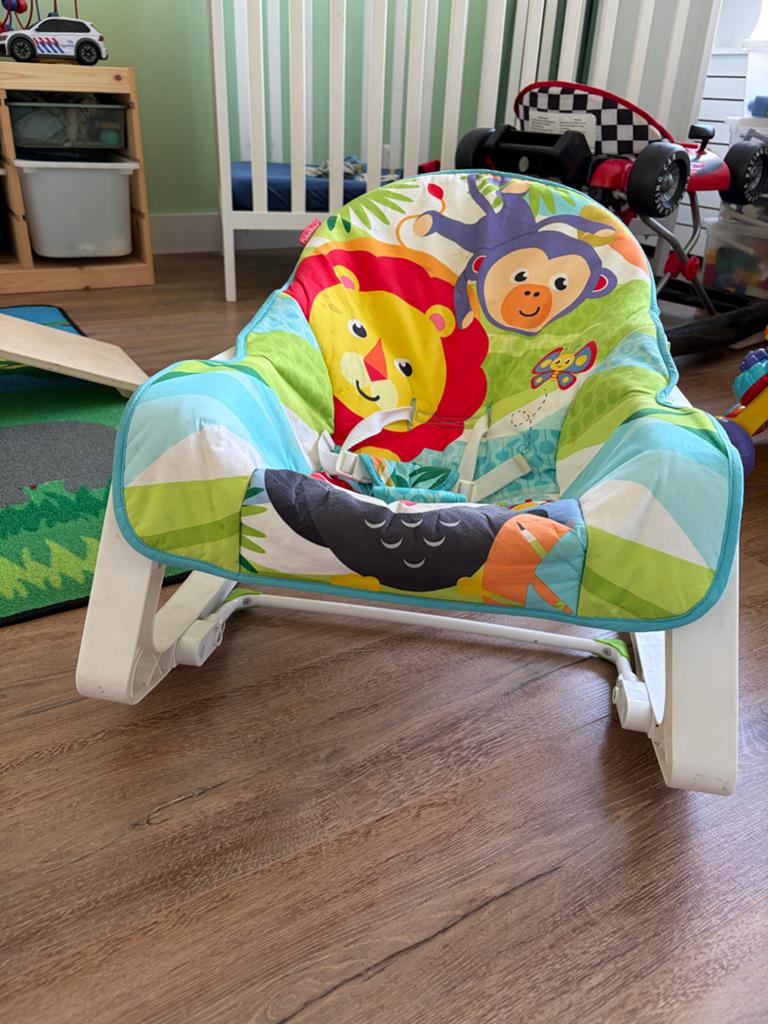 Fisher-Price Wipstoel met jungle thema, Ophalen, Fisher-Price, Gebruikt, Wipstoel
