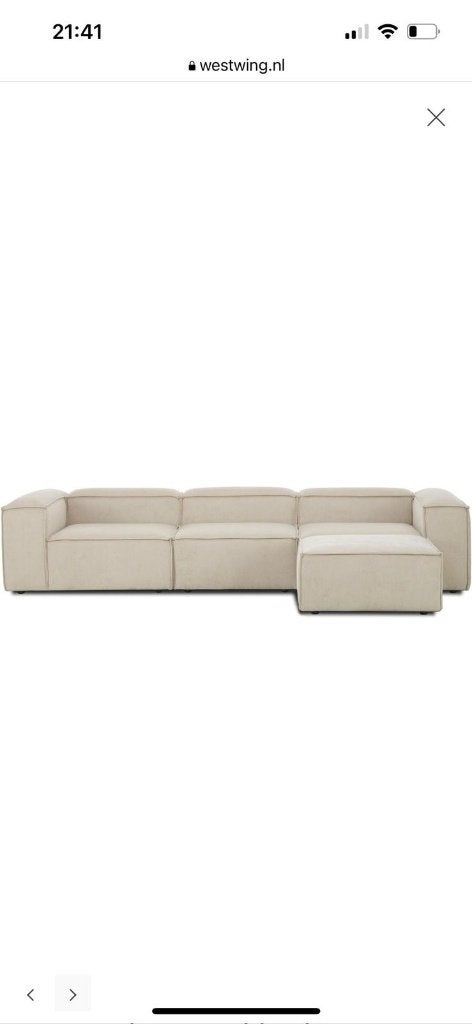 Gratis Moderne modulaire hoekbank Lennon van Westwing, Huis en Inrichting, Ophalen, 250 tot 300 cm, Gebruikt, 100 tot 125 cm
