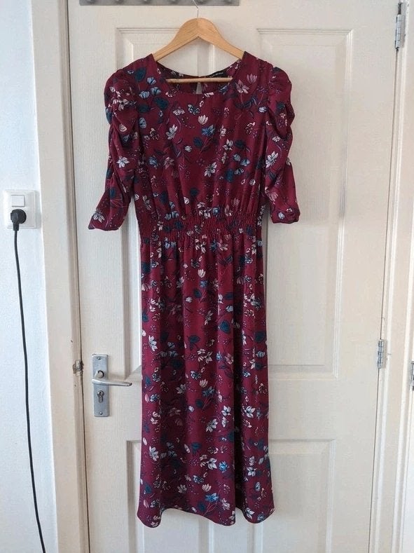 Jurk met bloemen, Verzenden, Yessica, Paars, Maat 42/44 (L)