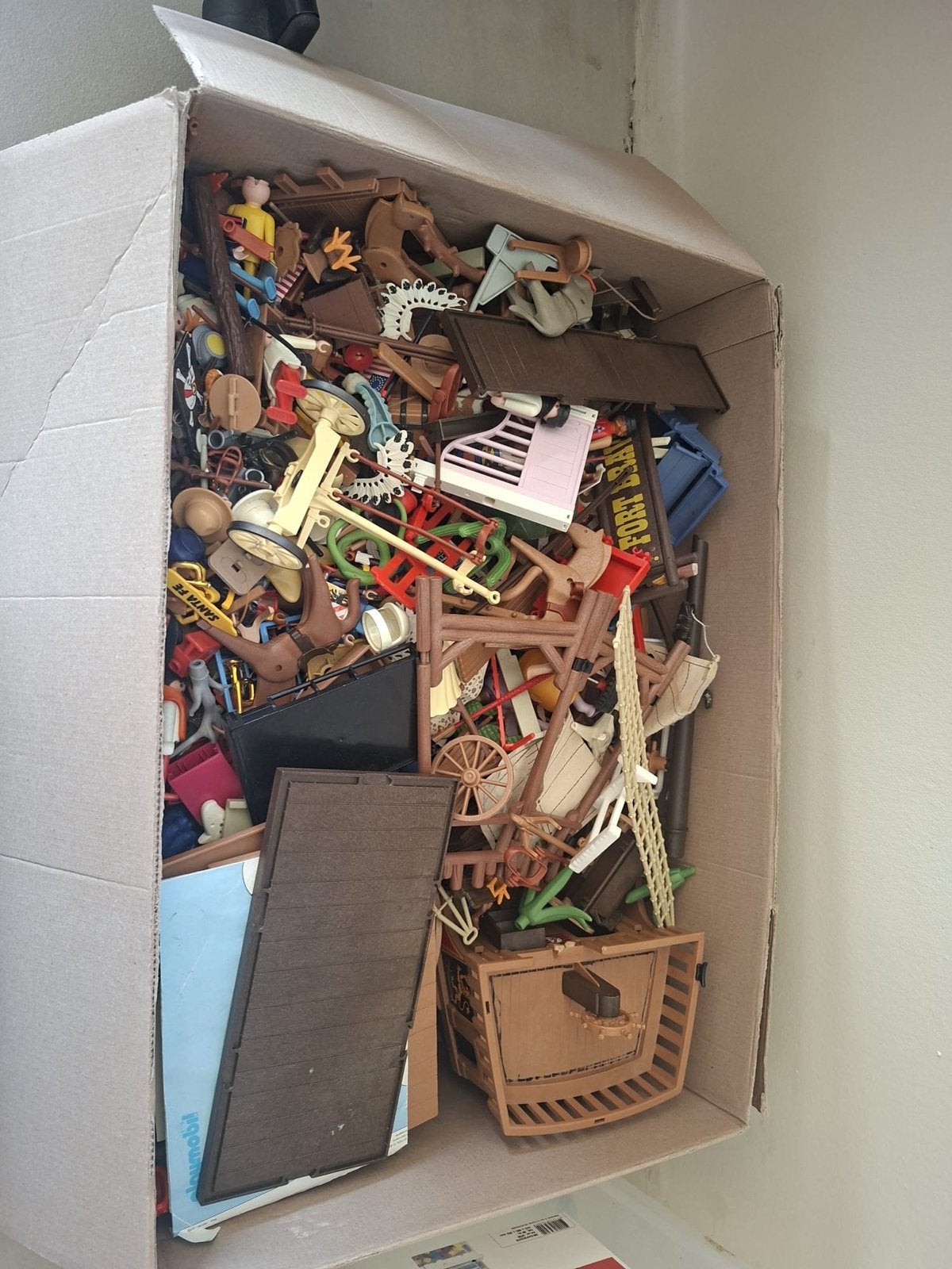 Vintage Playmobil - Fort Bravo, Piratenschip, Gebruikt, Gebouw, Losse onderdelen, Historisch