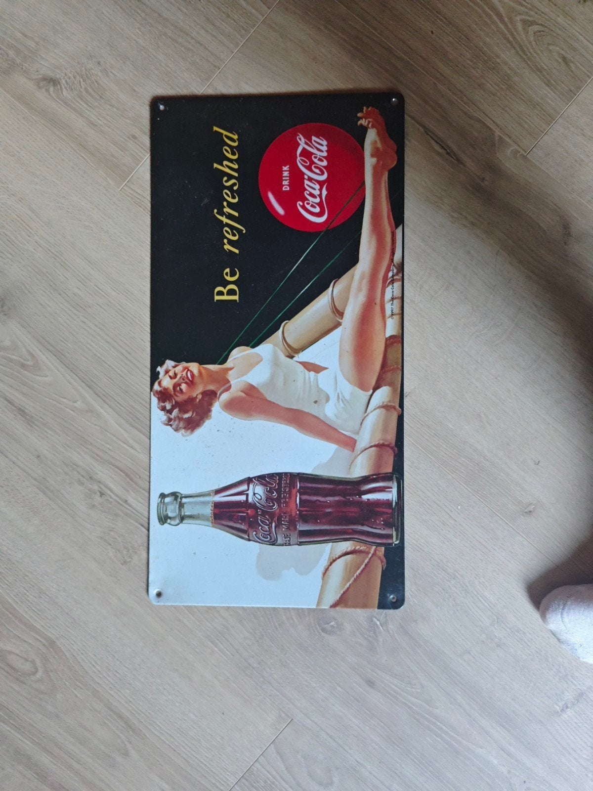 Coca cola emaille bord, Antiek en Kunst, Ophalen of Verzenden