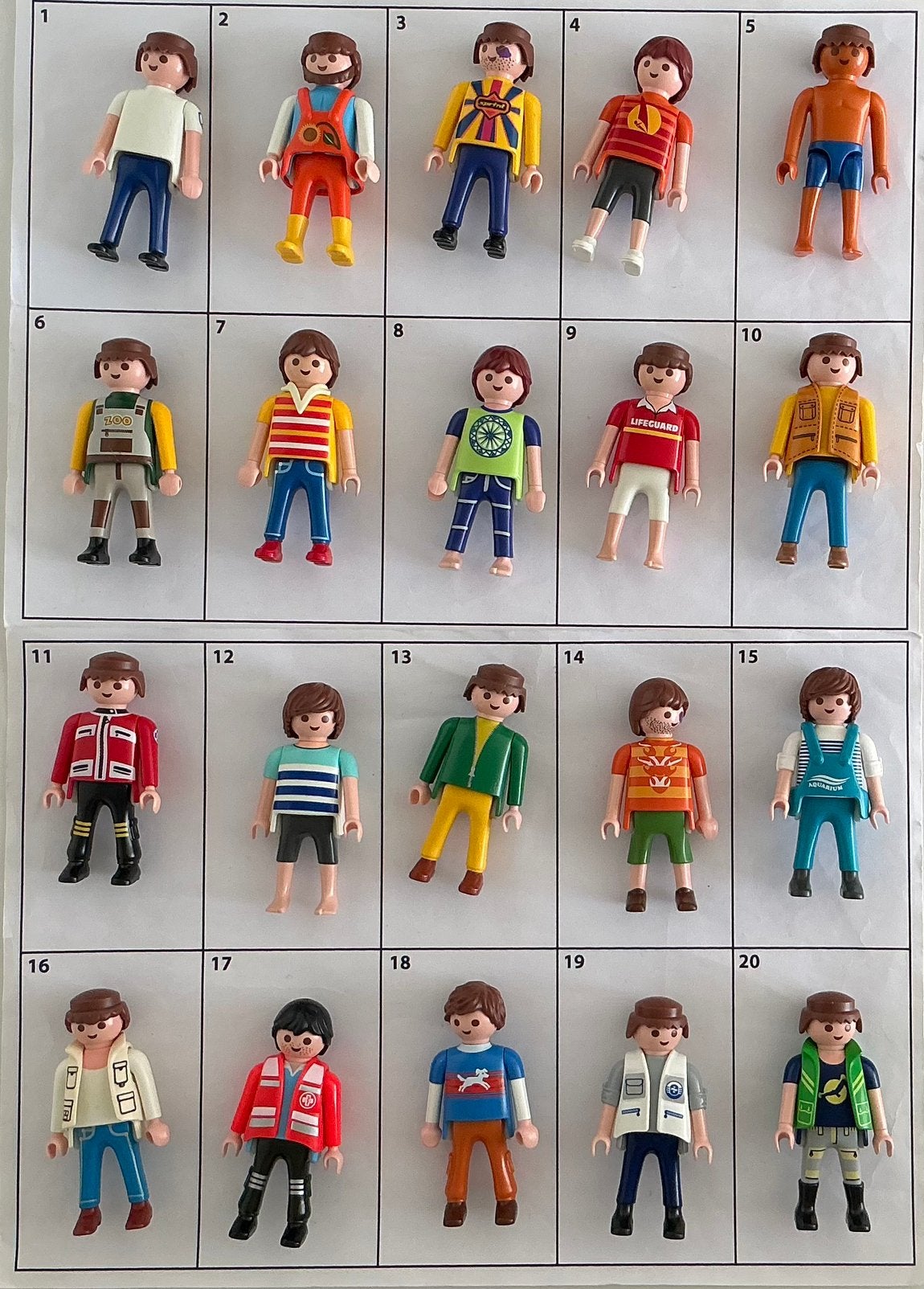 Playmobil mannen bruin haar (D), Ophalen of Verzenden, Gebruikt, Losse onderdelen, Figuren
