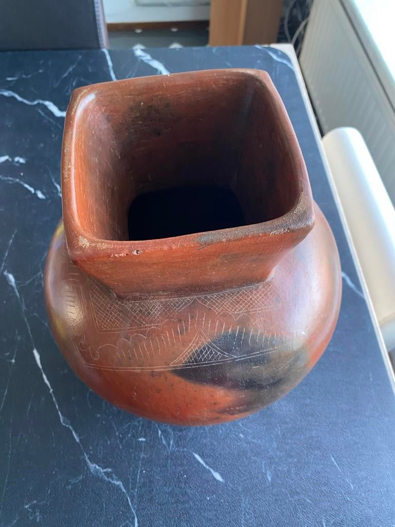 Vintage Sasak Aardewerk Vaas - Handgemaakt in Lombok, Ophalen of Verzenden