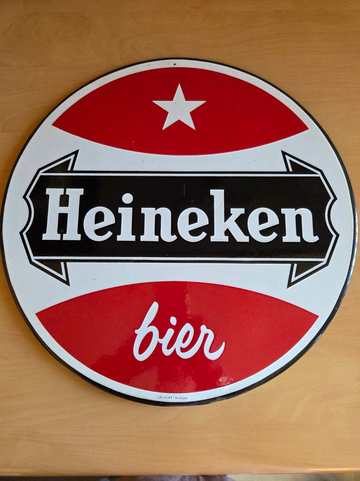 Heineken Emaille Reclamebord - 37 cm, Ophalen