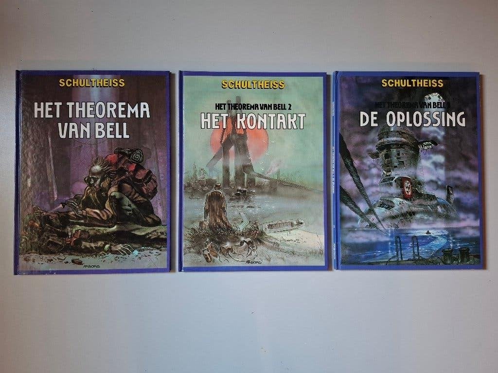 4x Stripboeken tekenaar Schultheiss Het Theorema van Bell, Gelezen, Schultheiss, Ophalen of Verzenden, Meerdere stripboeken