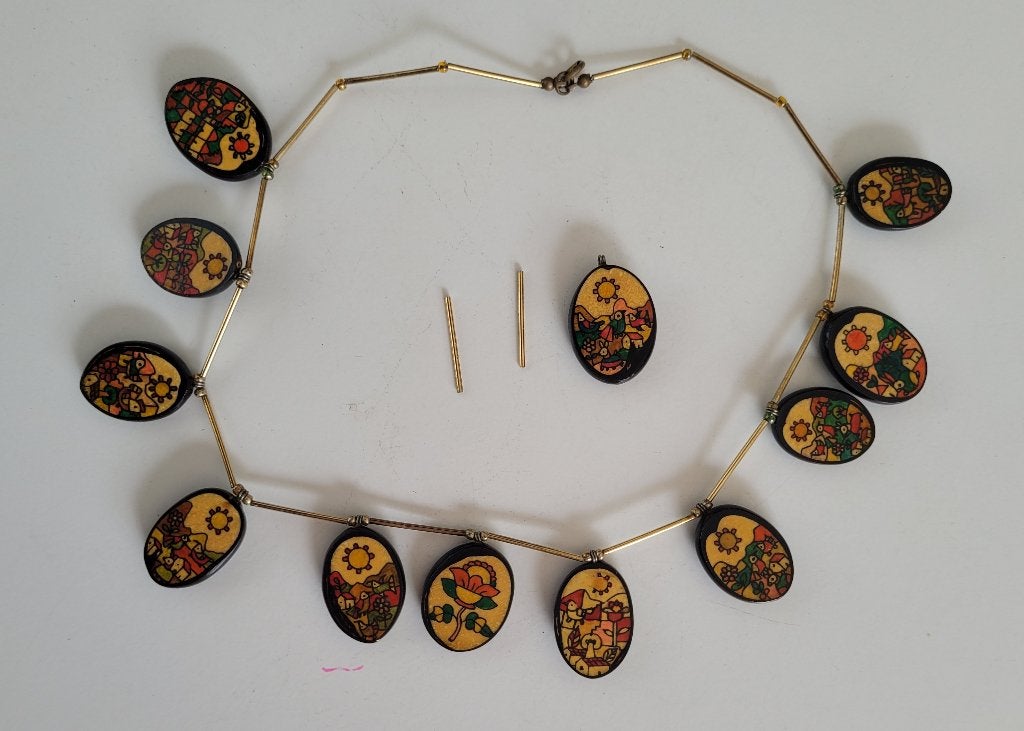 Vintage ketting uit El Salvador, Ophalen of Verzenden, Zo goed als nieuw, Overige materialen