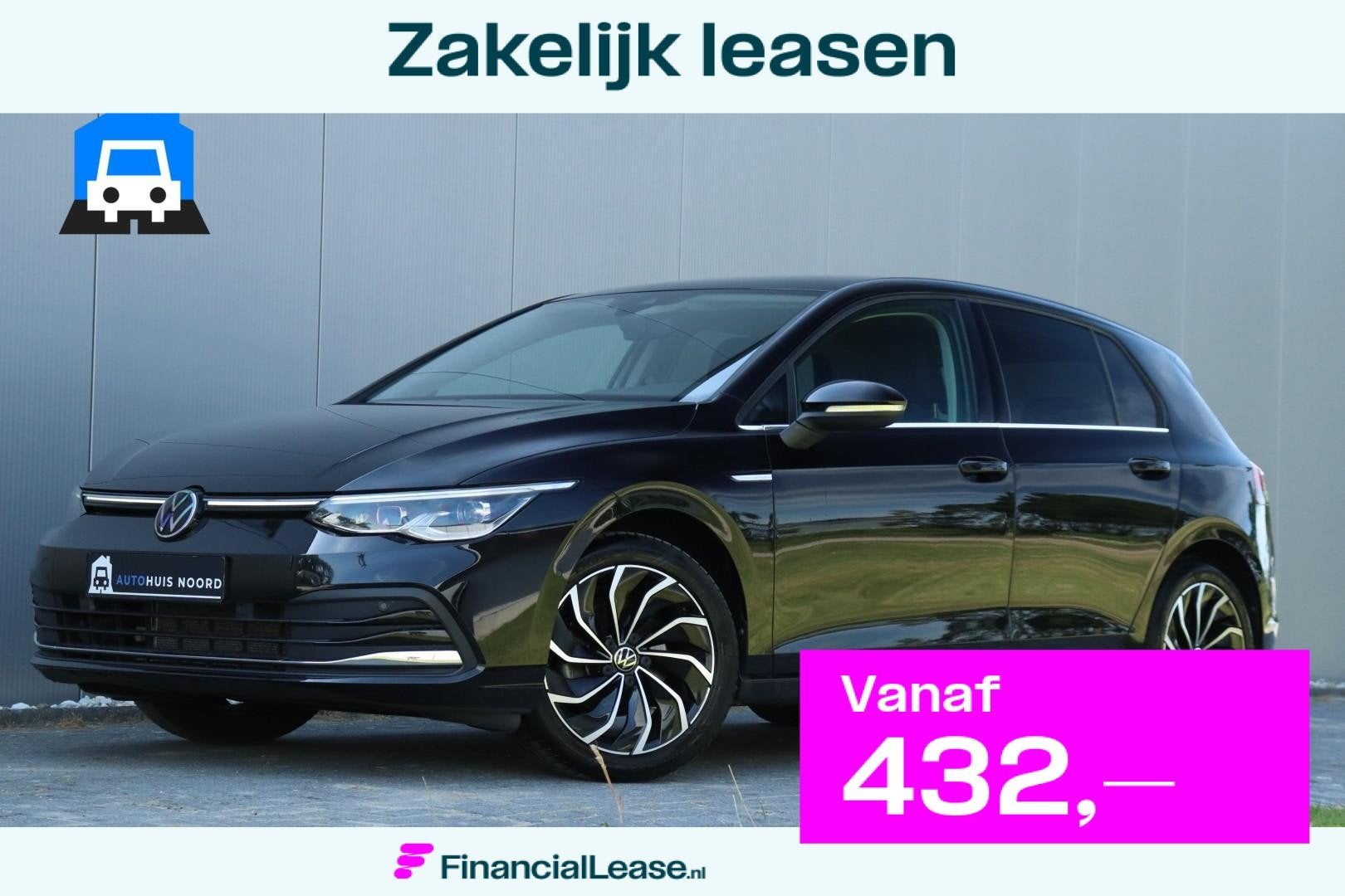 Volkswagen Golf 8 1.5 eTSI Style / 150PK / DSG / Virtual Coc, Stof, 4 cilinders, 150 pk, Zwart