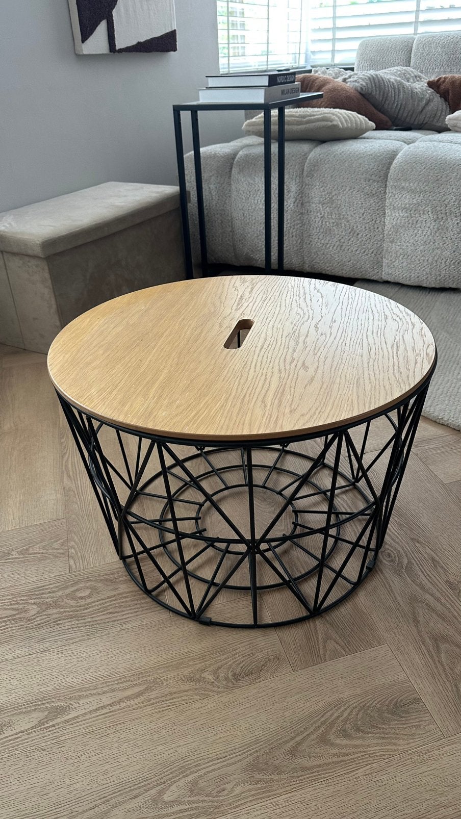 Salontafel, Ophalen, Minder dan 55 cm, Metaal of Aluminium, Rond