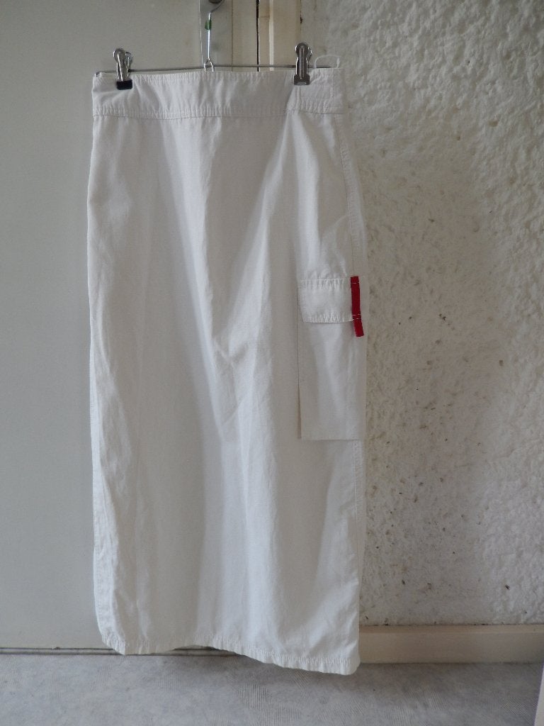 wikkelrok mt38 wit lang Elysio Florence/ blauw Yarell nw, Maat 38/40 (M), Elysio Florence JustB etc, Wit, Ophalen of Verzenden