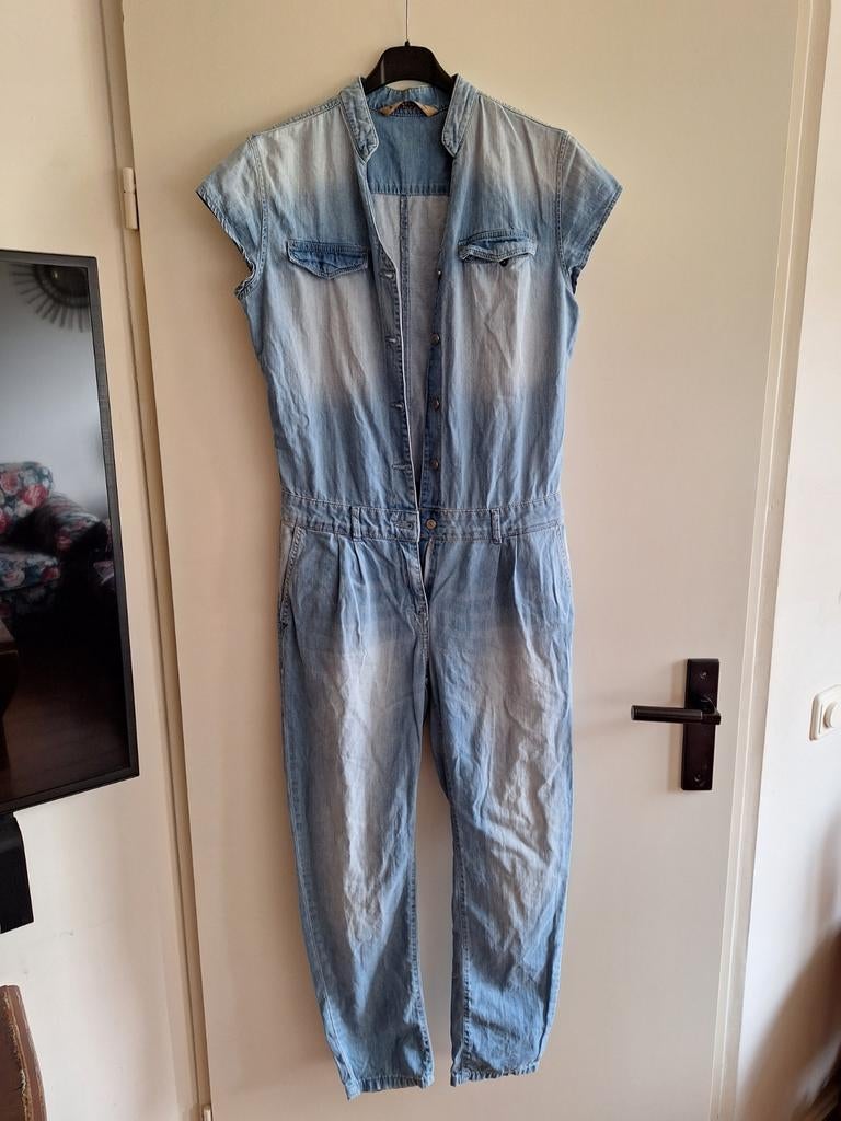 Spijker jumpsuit maat s, Ophalen of Verzenden, Zo goed als nieuw, Maat 38/40 (M), Blauw