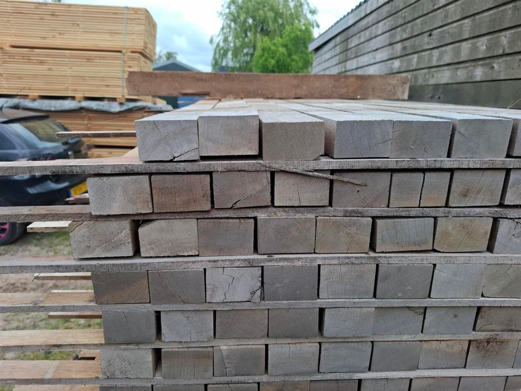 Hardhout palen balken 4 meter bezorgen mogelijk, Ophalen, Nieuw, Hardhout, 250 cm of meer