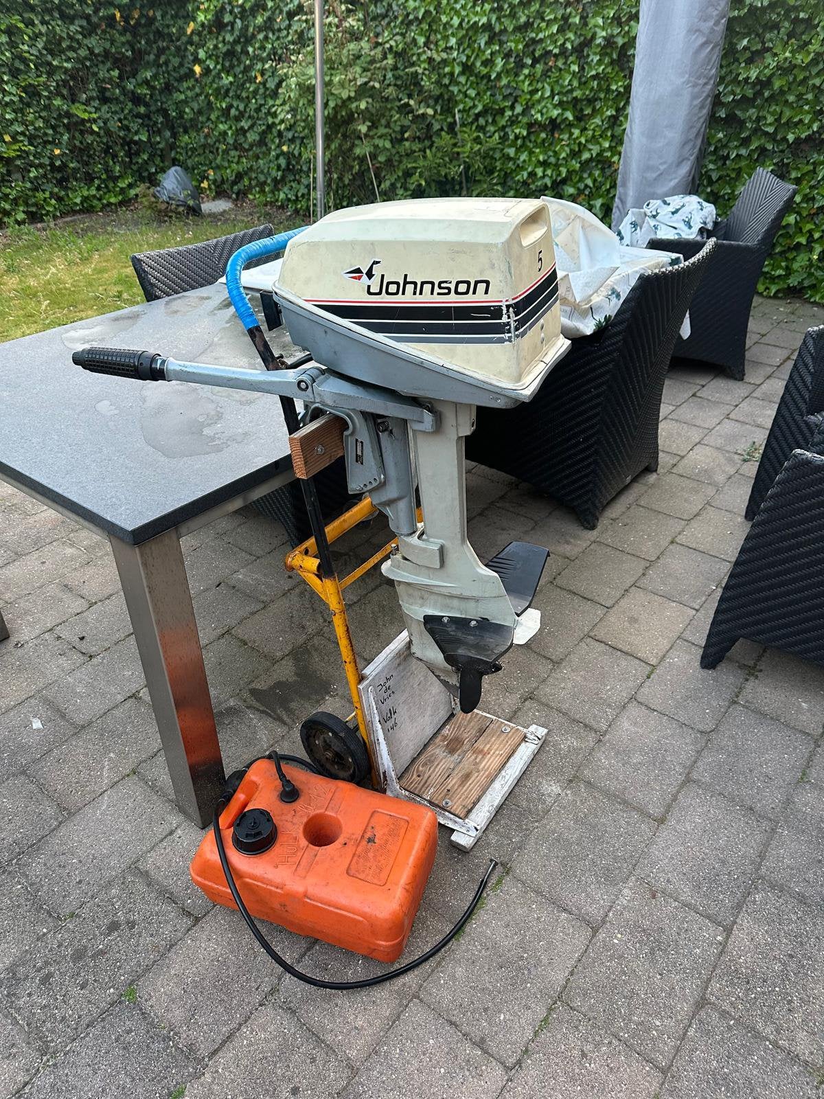 Johnson buitenboordmotor 4,5 pk loop of sloop, Ophalen, Gebruikt, Motor en Techniek, Zeilboot of Motorboot