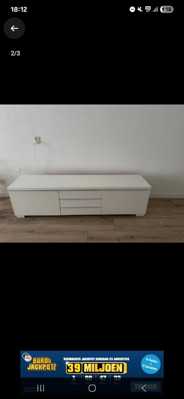 moet nu weg IKEA Besta Burs TV-meubel - Zo goed als nieuw, Overige materialen, 150 tot 200 cm, Ophalen of Verzenden, Zo goed als nieuw