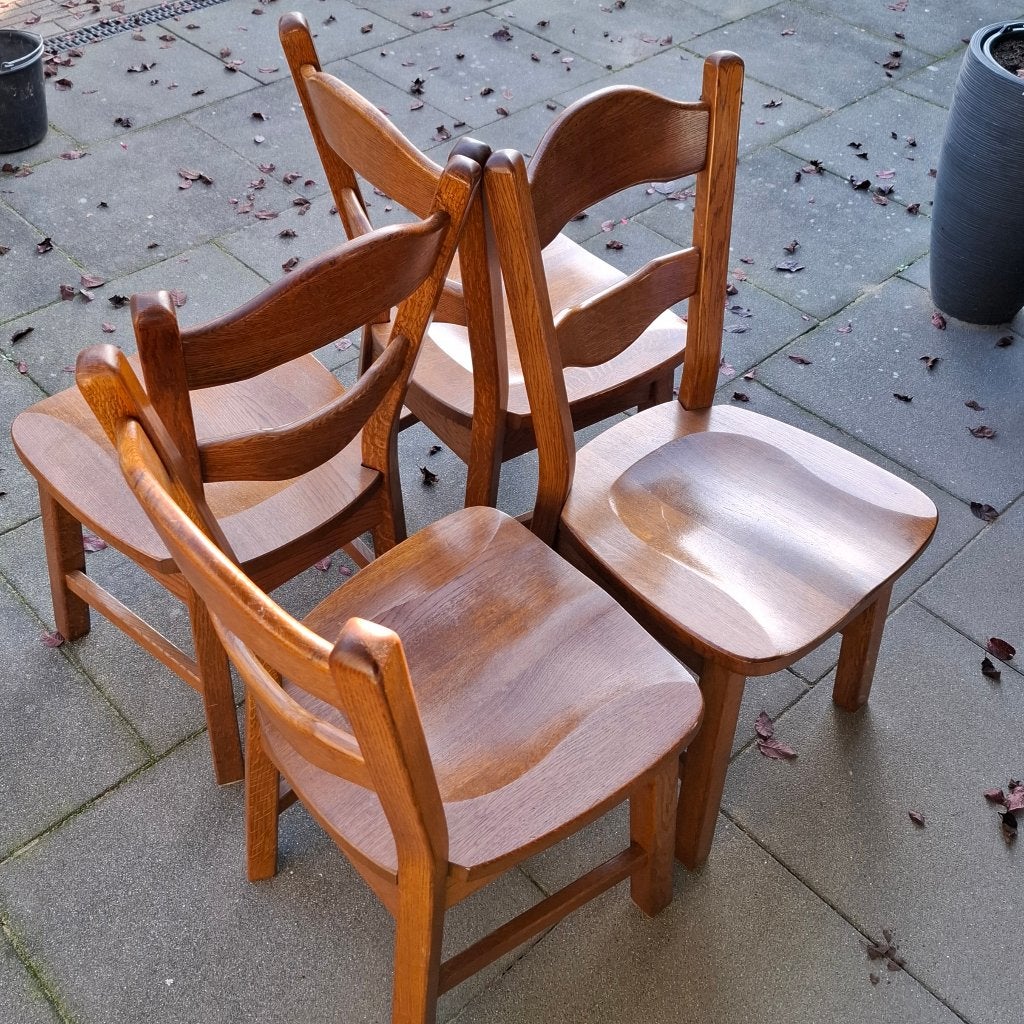 gratis 5 stoelen, Huis en Inrichting, Ophalen, Bruin, Zo goed als nieuw, Vijf, Zes of meer stoelen