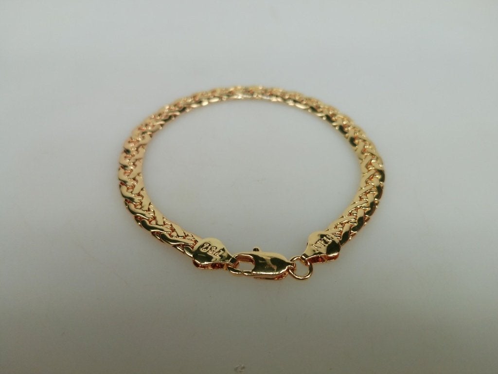 Armband 18 karaat goudkleurig verguld top kwaliteit nieuw, Verzenden, Nieuw, Goud, Overige materialen
