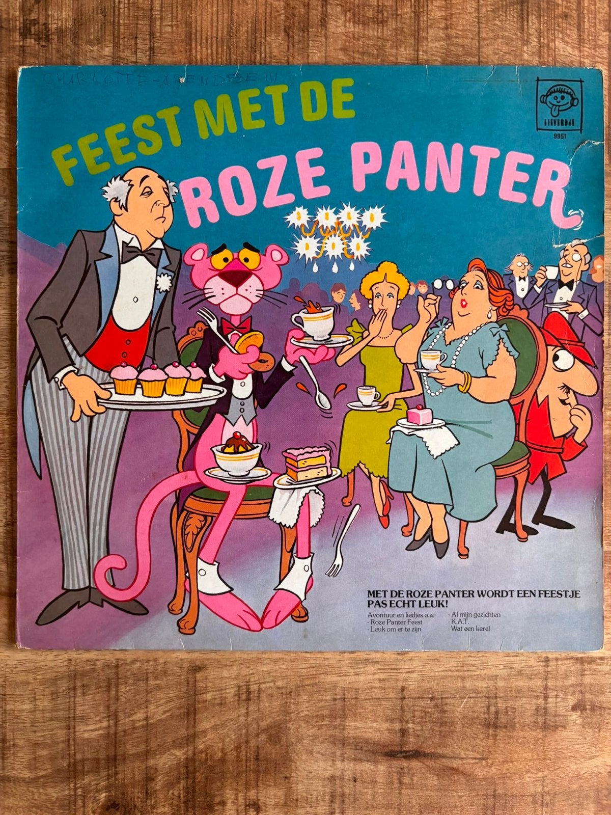 Lp Feest met de Roze Panter  - Vintage Kinderplaat, LP, Gebruikt, Verzenden, Overige genres